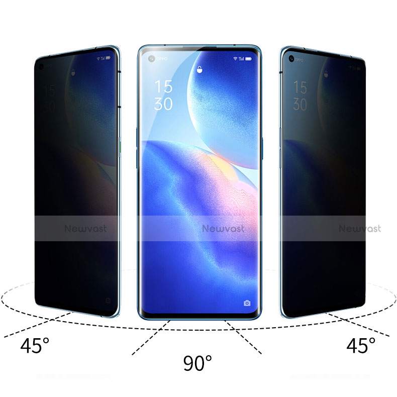 Tempered Glass Anti-Spy Screen Protector Film M01 for Oppo Reno5 Pro 5G Clear