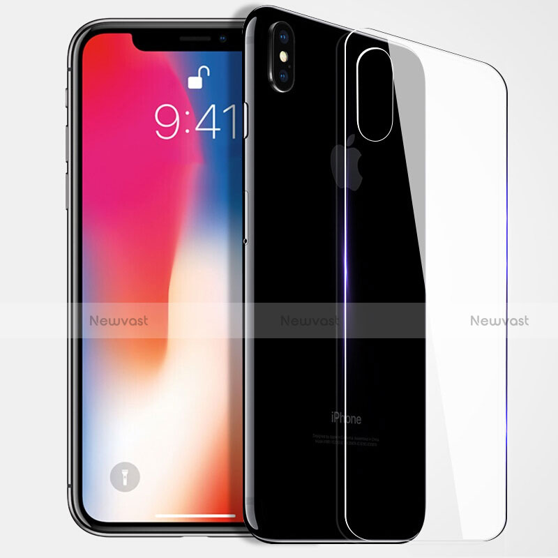 Tempered Glass Back Protector Film B06 for Apple iPhone X Clear
