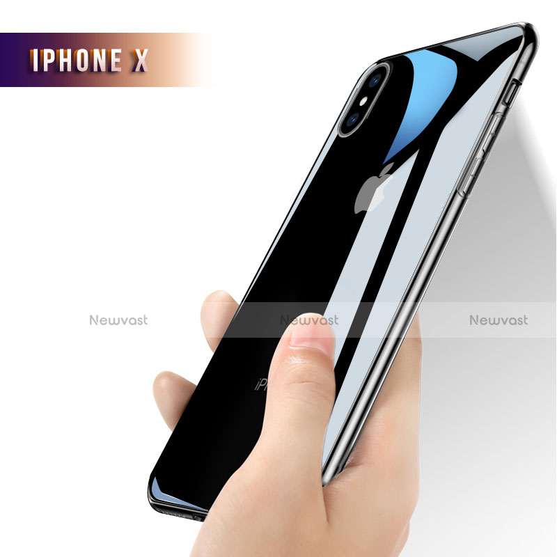 Tempered Glass Back Protector Film B08 for Apple iPhone X Clear
