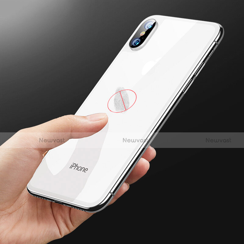 Tempered Glass Back Protector Film B09 for Apple iPhone X White