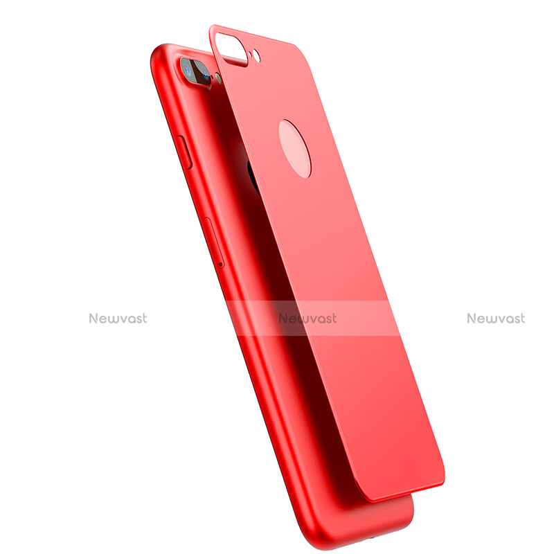 Tempered Glass Back Protector Film for Apple iPhone 7 Plus Red
