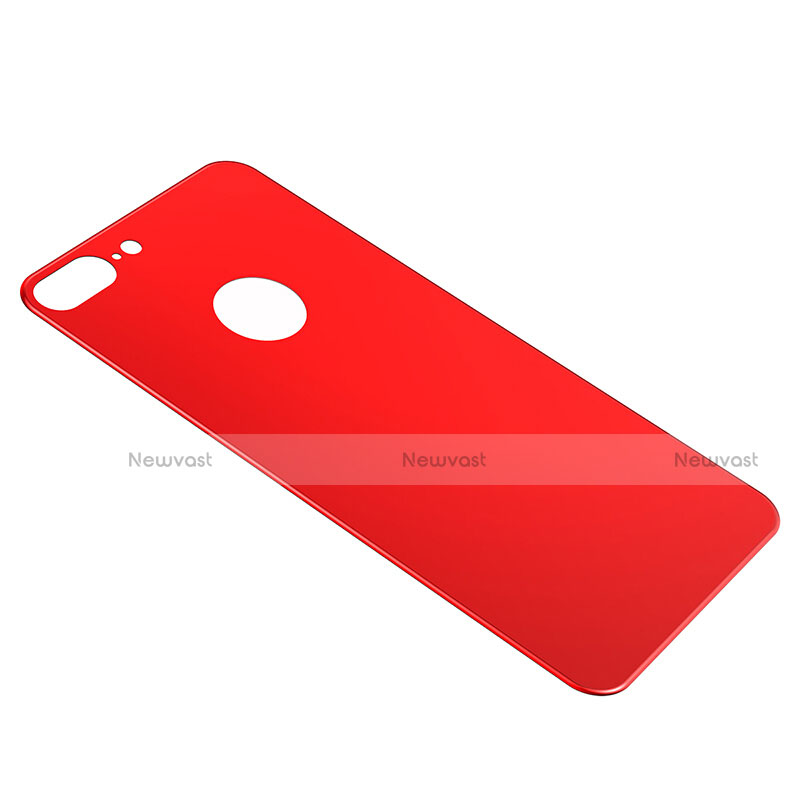 Tempered Glass Back Protector Film for Apple iPhone 7 Plus Red
