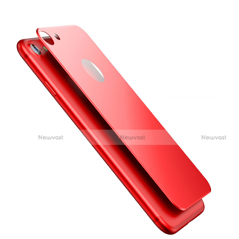 Tempered Glass Back Protector Film for Apple iPhone 7 Red