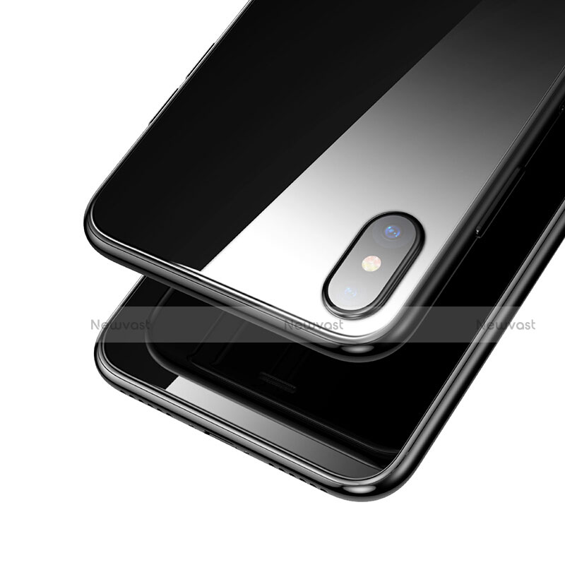 Tempered Glass Back Protector Film for Apple iPhone Xs Black