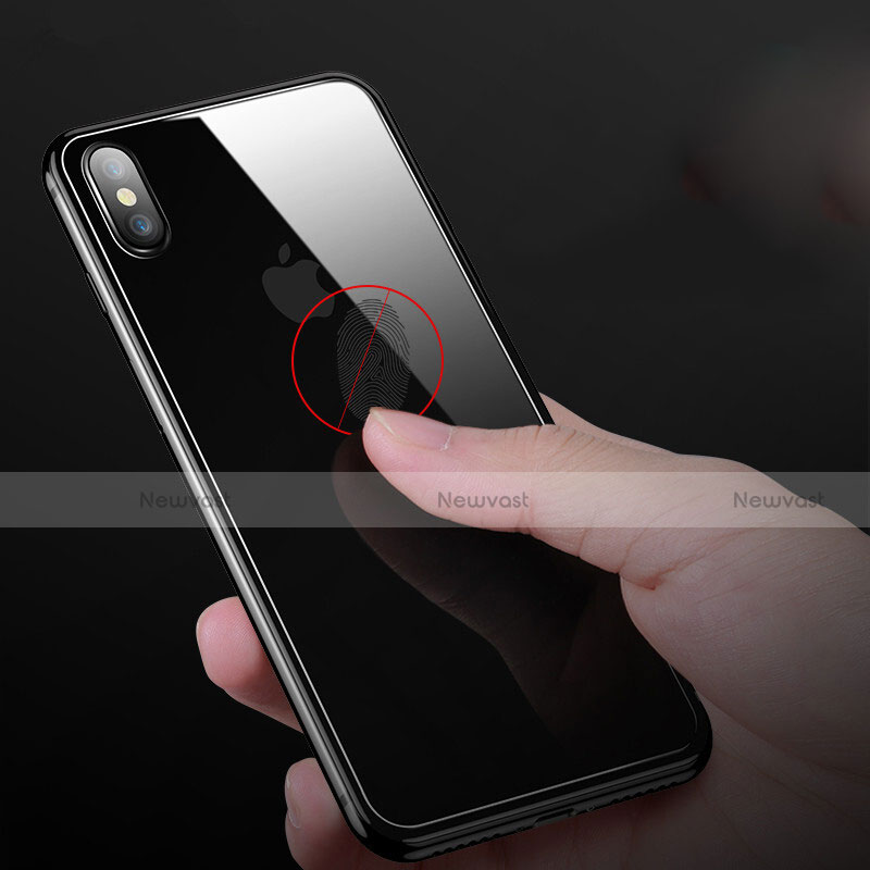 Tempered Glass Back Protector Film Z01 for Apple iPhone Xs Black