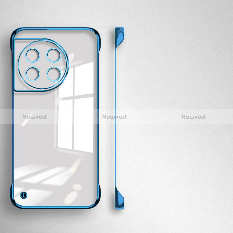 Transparent Crystal Frameless Hard Case Back Cover for OnePlus Ace 2 5G Blue
