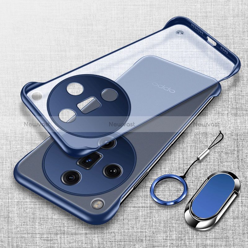 Transparent Crystal Frameless Hard Case Back Cover for Oppo Find X7 Ultra 5G