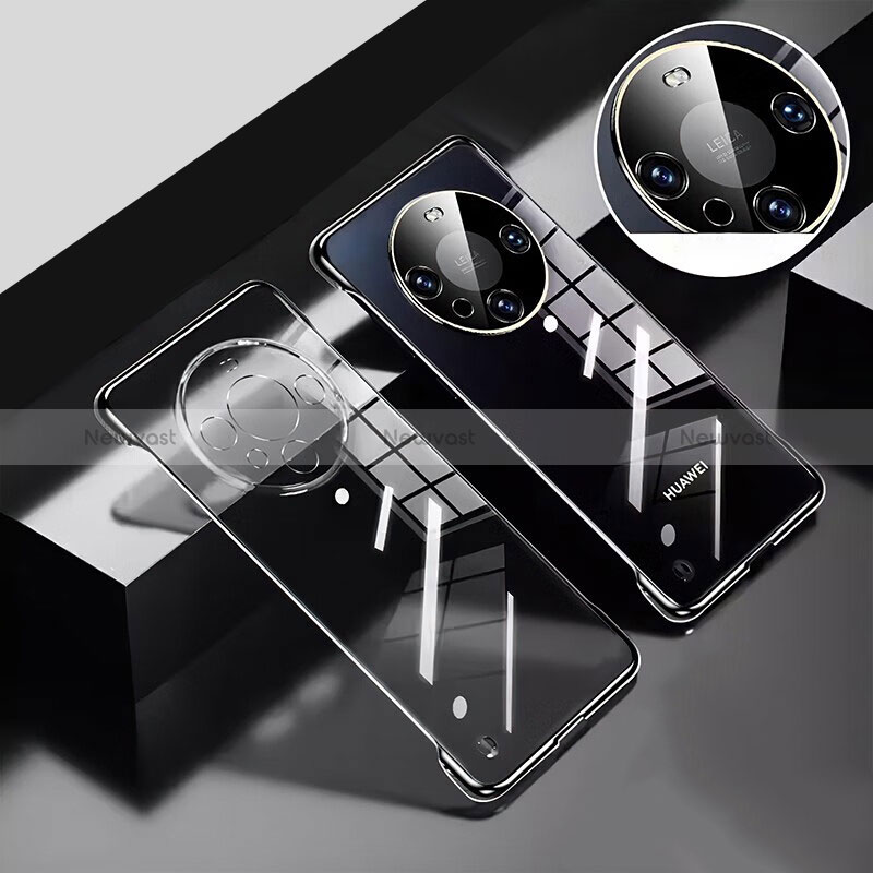 Transparent Crystal Frameless Hard Case Back Cover H01 for Huawei Mate 60 Black