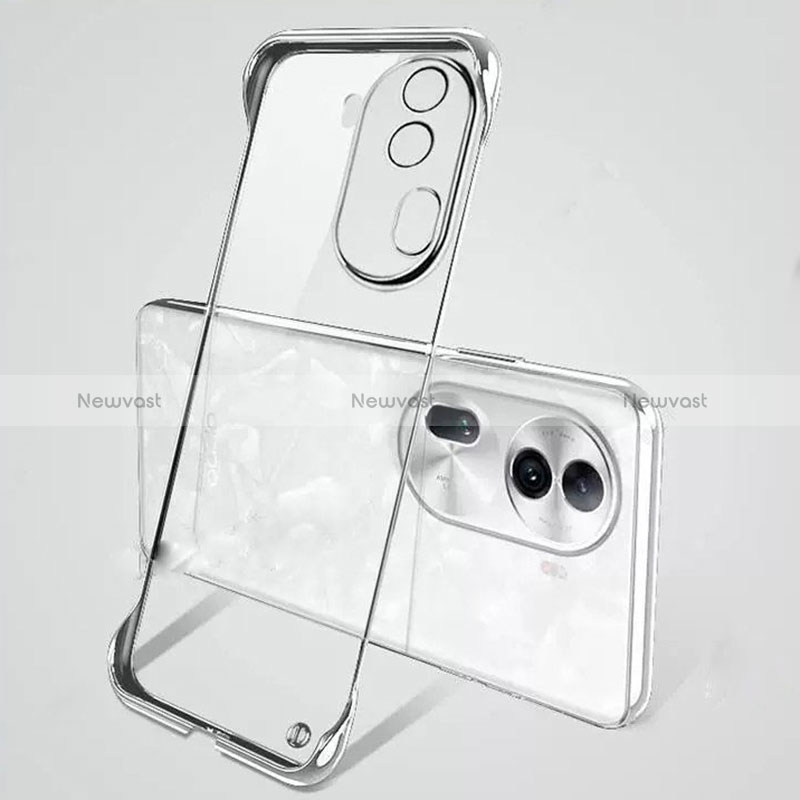Transparent Crystal Frameless Hard Case Back Cover H01 for Oppo Reno11 Pro 5G