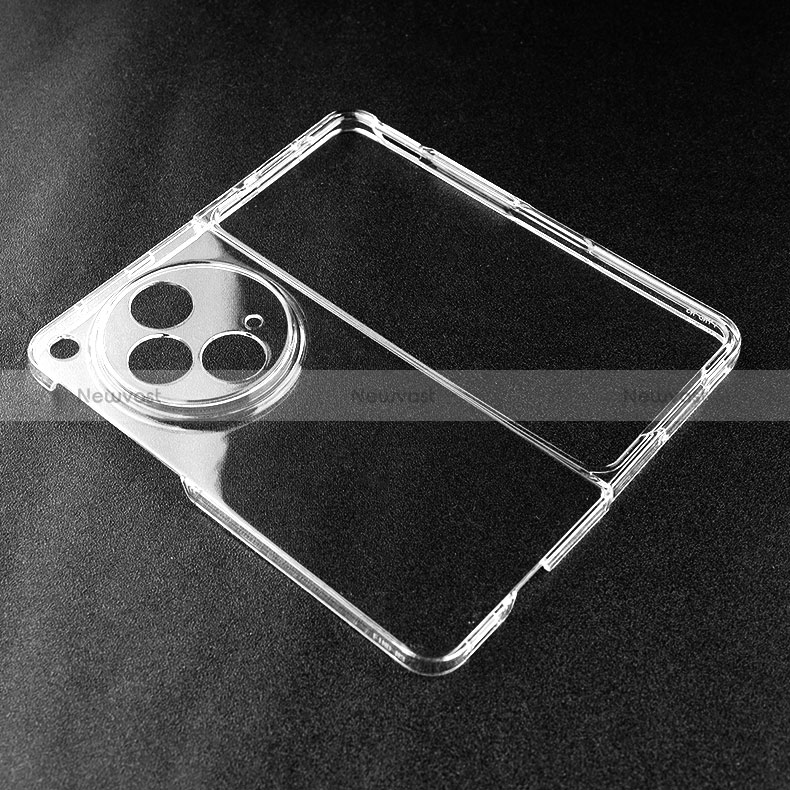 Transparent Crystal Hard Case Back Cover for OnePlus Open 5G Clear