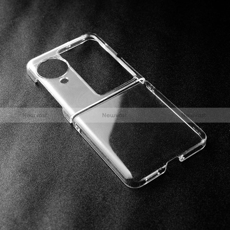 Transparent Crystal Hard Case Back Cover for Oppo Find N3 Flip 5G Clear