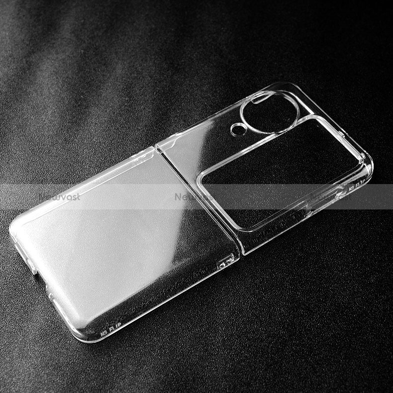 Transparent Crystal Hard Case Back Cover for Oppo Find N3 Flip 5G Clear
