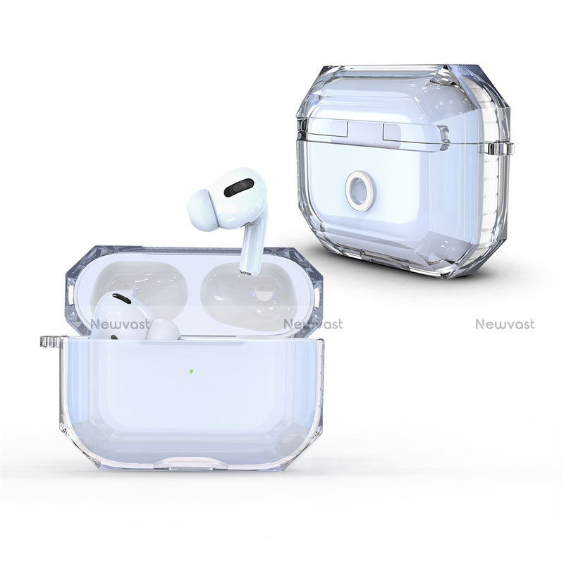 Transparent Crystal Hard Case Back Cover H01 for Apple AirPods Pro White