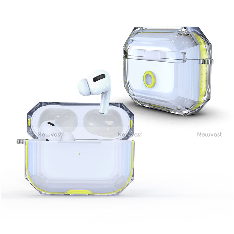 Transparent Crystal Hard Case Back Cover H01 for Apple AirPods Pro Yellow