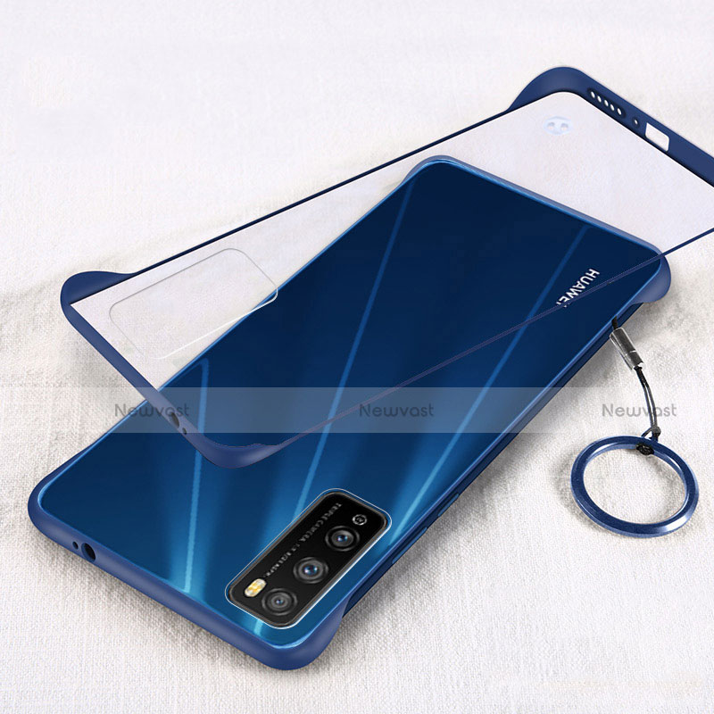 Transparent Crystal Hard Case Back Cover H01 for Huawei Enjoy 20 Pro 5G Blue