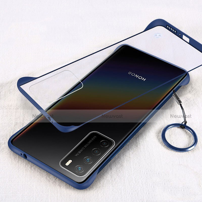 Transparent Crystal Hard Case Back Cover H01 for Huawei Honor Play4 5G Blue