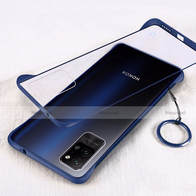 Transparent Crystal Hard Case Back Cover H01 for Huawei Honor Play4 Pro 5G Blue