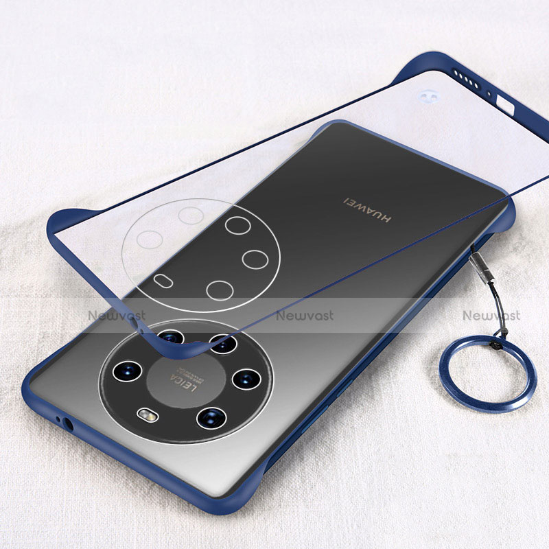 Transparent Crystal Hard Case Back Cover H01 for Huawei Mate 40 Pro+ Plus Blue