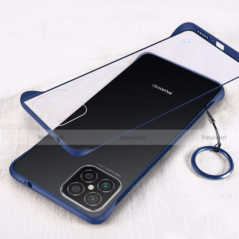 Transparent Crystal Hard Case Back Cover H01 for Huawei Nova 8 SE 5G Blue