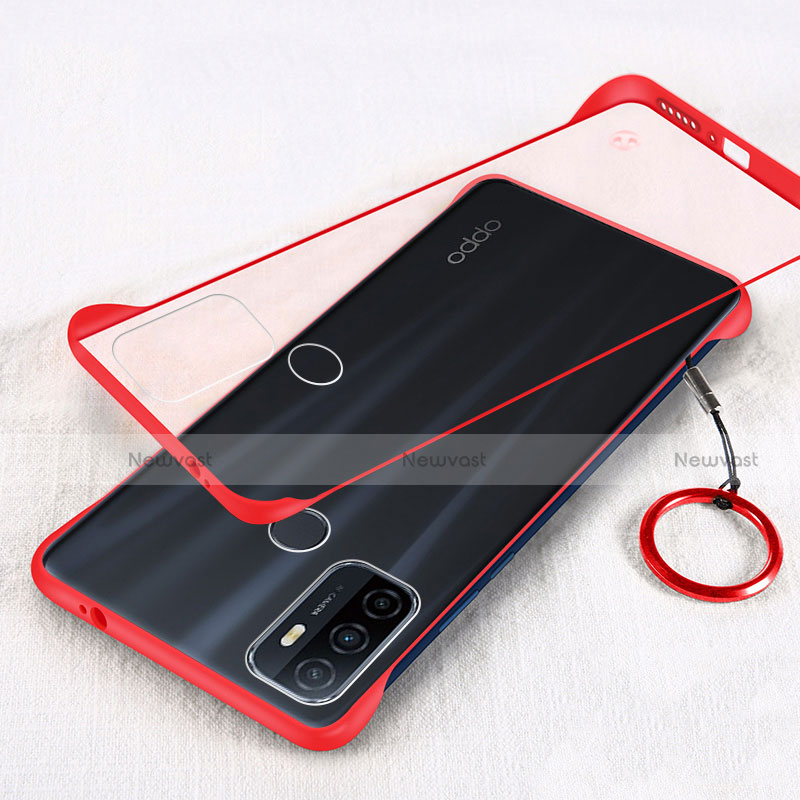 Transparent Crystal Hard Case Back Cover H01 for Oppo A53s