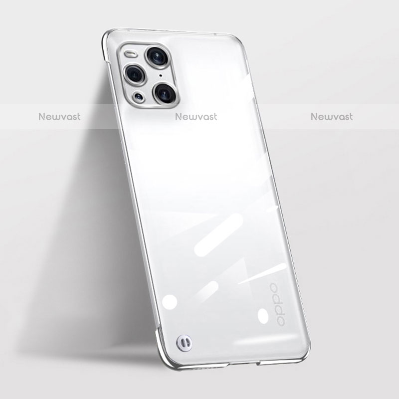 Transparent Crystal Hard Case Back Cover H01 for Oppo Find X3 Pro 5G
