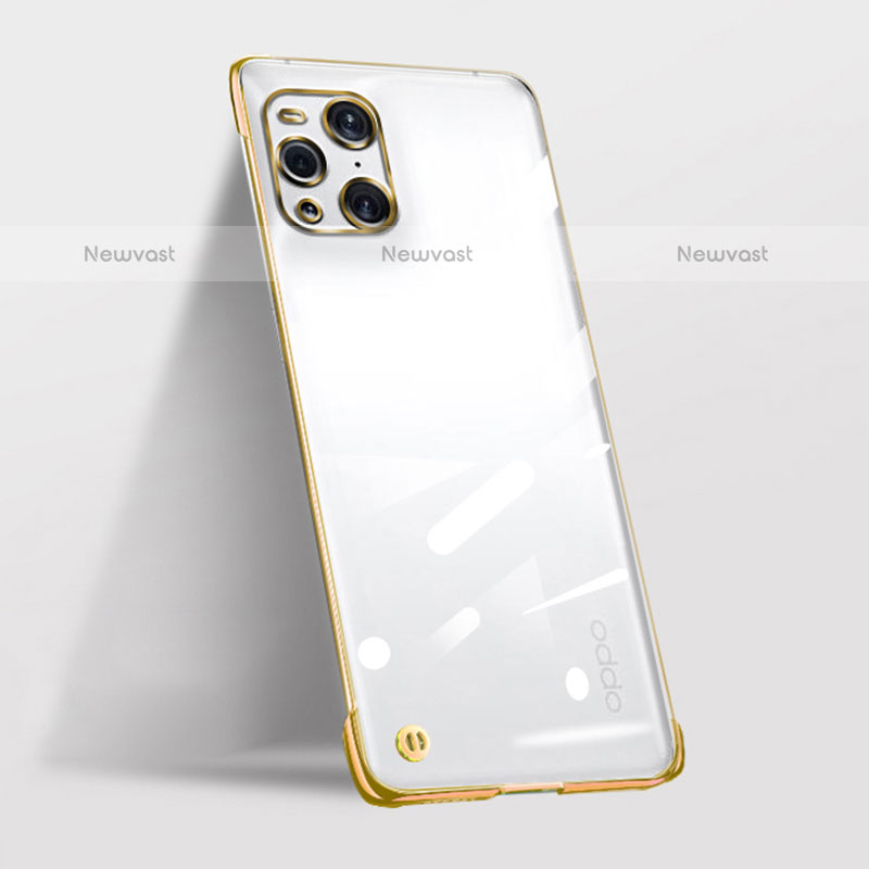 Transparent Crystal Hard Case Back Cover H01 for Oppo Find X3 Pro 5G