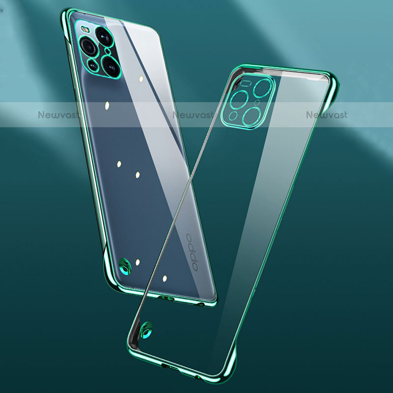 Transparent Crystal Hard Case Back Cover H01 for Oppo Find X3 Pro 5G