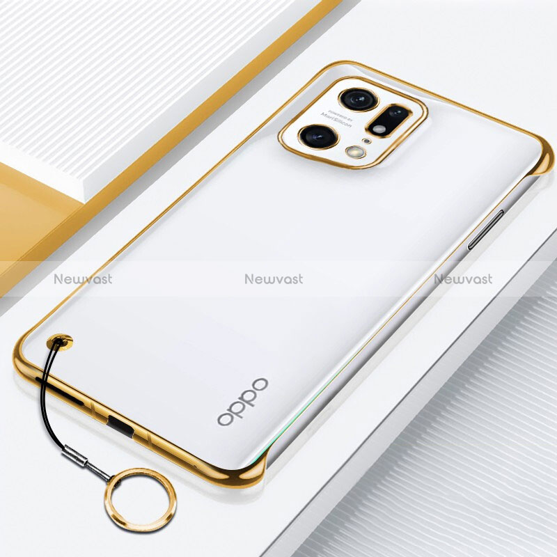 Transparent Crystal Hard Case Back Cover H01 for Oppo Find X5 5G