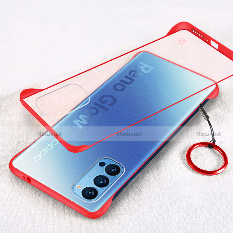 Transparent Crystal Hard Case Back Cover H01 for Oppo Reno4 5G