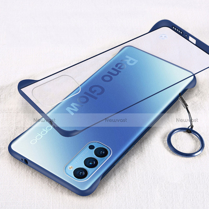 Transparent Crystal Hard Case Back Cover H01 for Oppo Reno4 5G