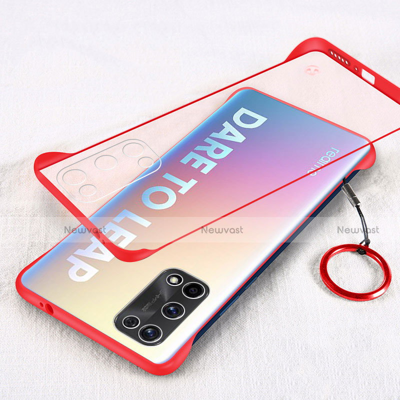 Transparent Crystal Hard Case Back Cover H01 for Realme X7 5G Red