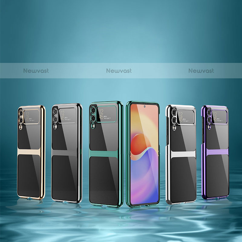 Transparent Crystal Hard Case Back Cover H01 for Samsung Galaxy Z Flip3 5G