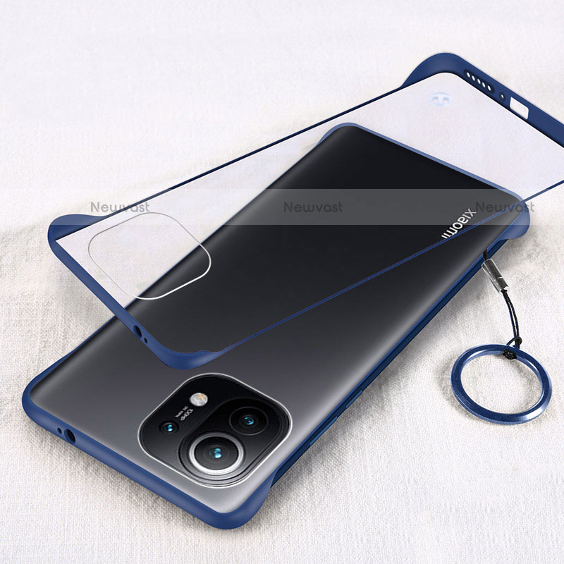 Transparent Crystal Hard Case Back Cover H01 for Xiaomi Mi 11 Lite 5G Blue