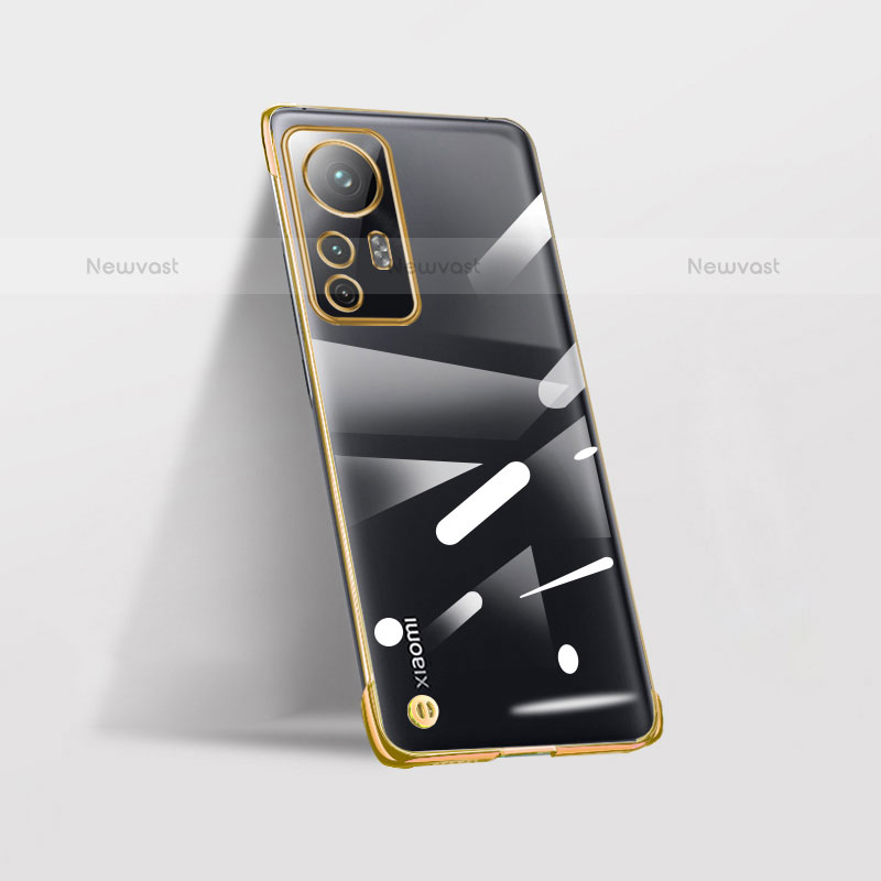 Transparent Crystal Hard Case Back Cover H01 for Xiaomi Mi 12 5G Gold