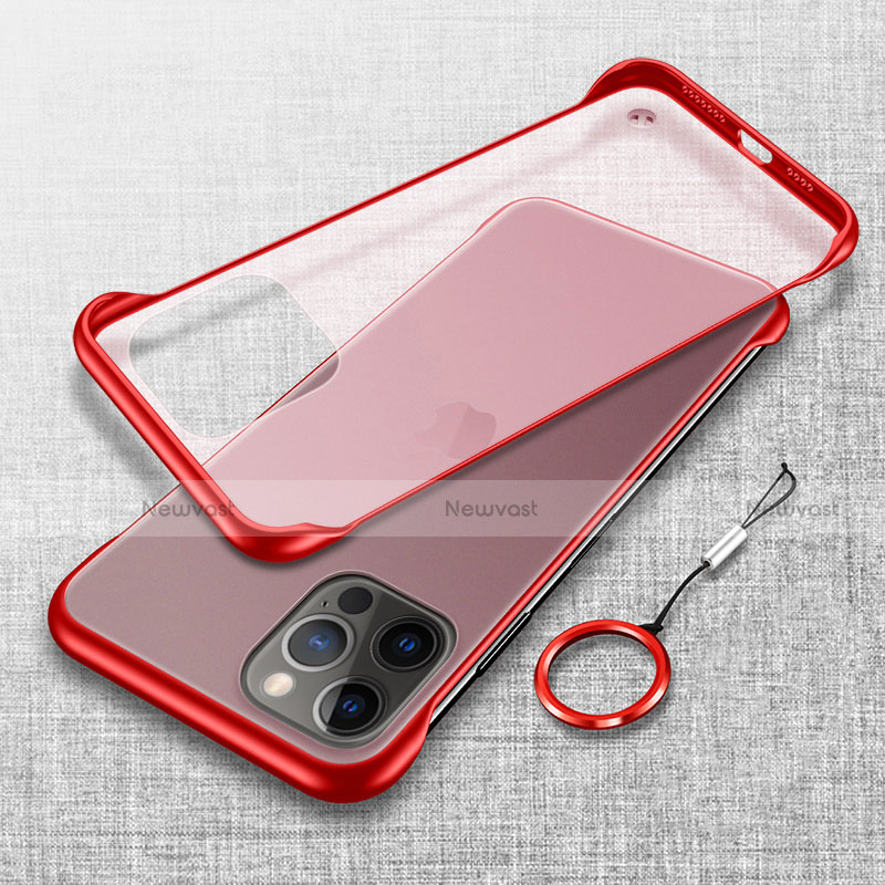 Transparent Crystal Hard Case Back Cover H02 for Apple iPhone 13 Pro Max Red