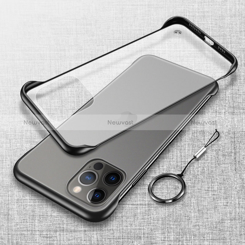Transparent Crystal Hard Case Back Cover H02 for Apple iPhone 14 Pro Max Black