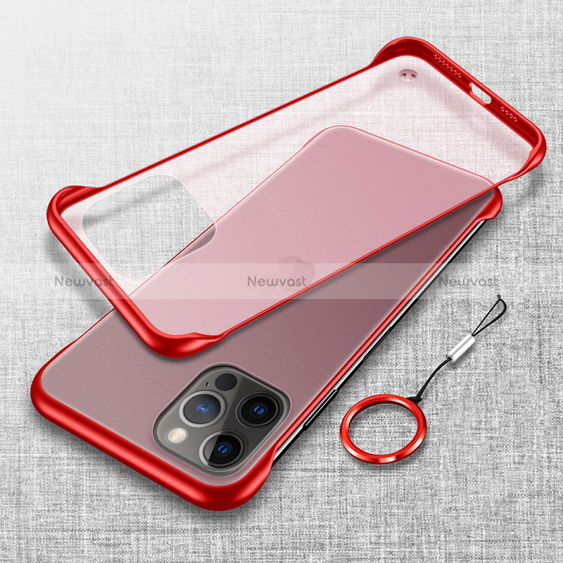 Transparent Crystal Hard Case Back Cover H02 for Apple iPhone 14 Pro Max Red