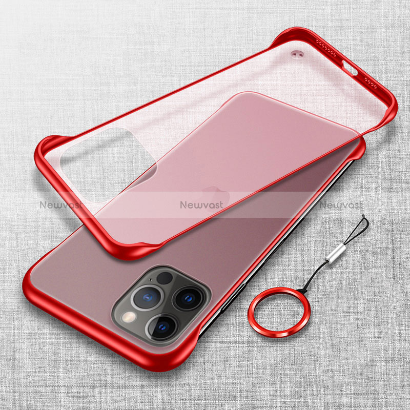 Transparent Crystal Hard Case Back Cover H02 for Apple iPhone 14 Pro Red