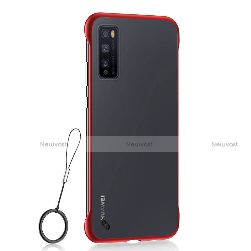 Transparent Crystal Hard Case Back Cover H02 for Huawei Enjoy 20 Pro 5G Red