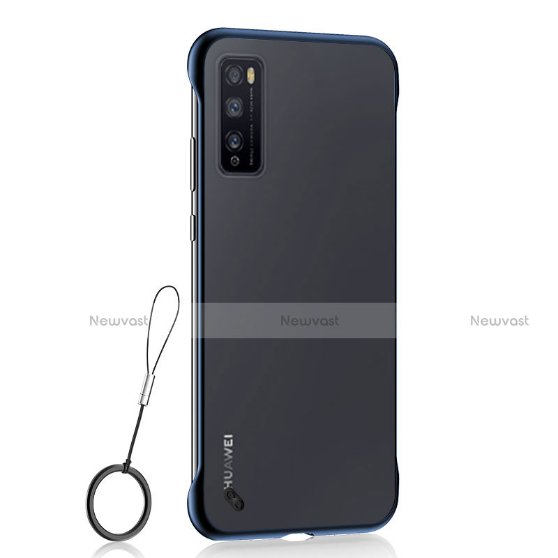 Transparent Crystal Hard Case Back Cover H02 for Huawei Enjoy Z 5G Blue