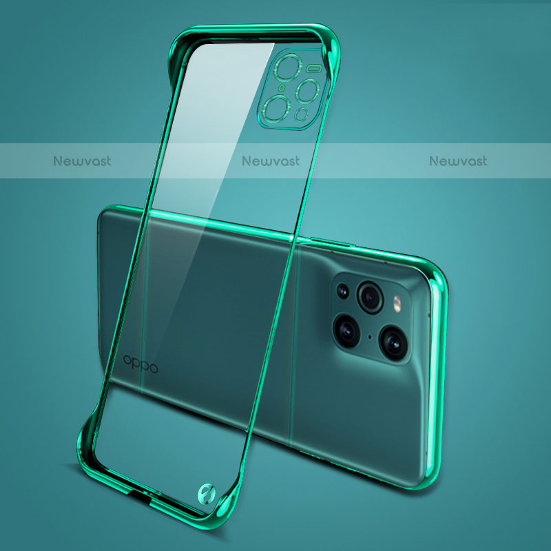 Transparent Crystal Hard Case Back Cover H02 for Oppo Find X3 Pro 5G Green