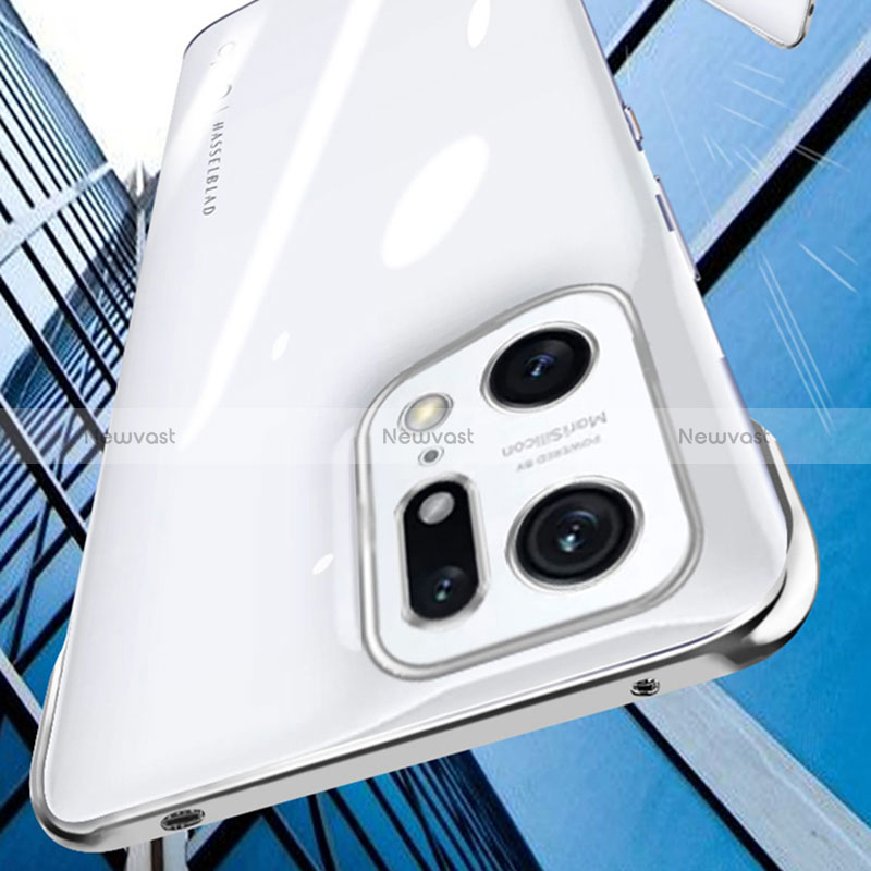 Transparent Crystal Hard Case Back Cover H02 for Oppo Find X5 5G