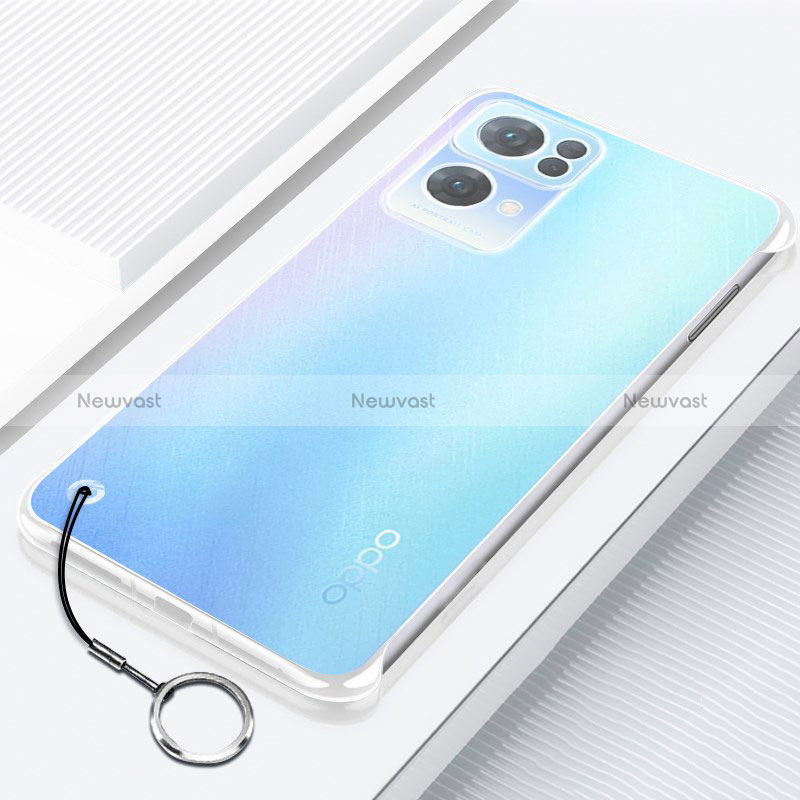Transparent Crystal Hard Case Back Cover H02 for Oppo Reno7 Pro 5G Clear