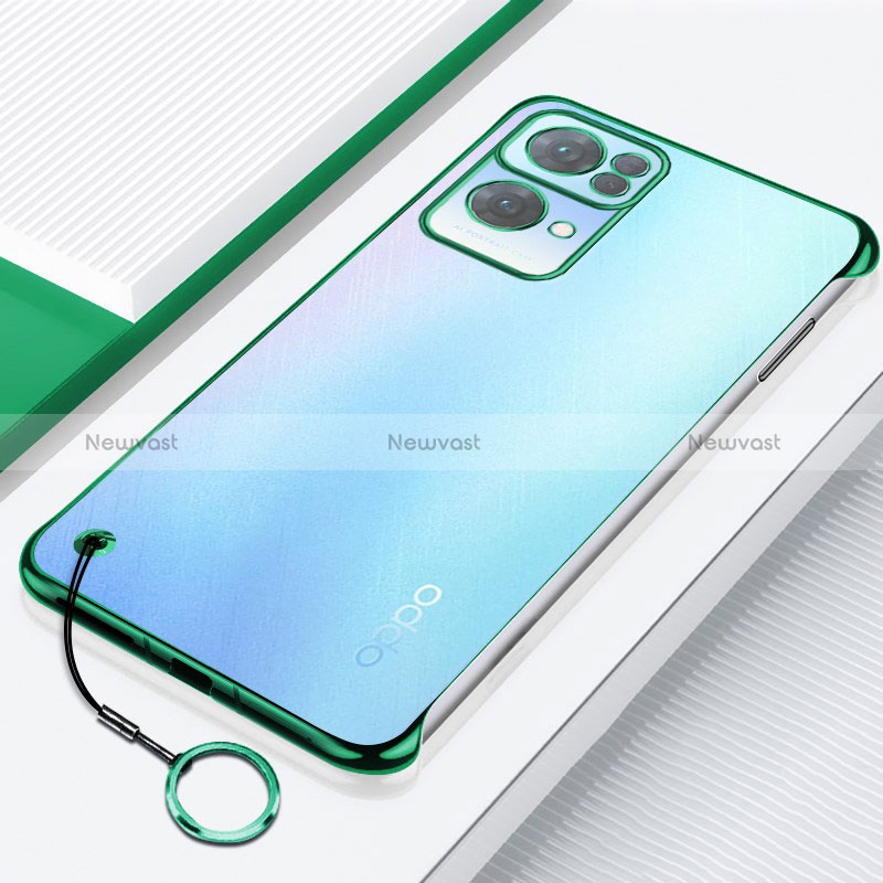 Transparent Crystal Hard Case Back Cover H02 for Oppo Reno7 Pro 5G Green