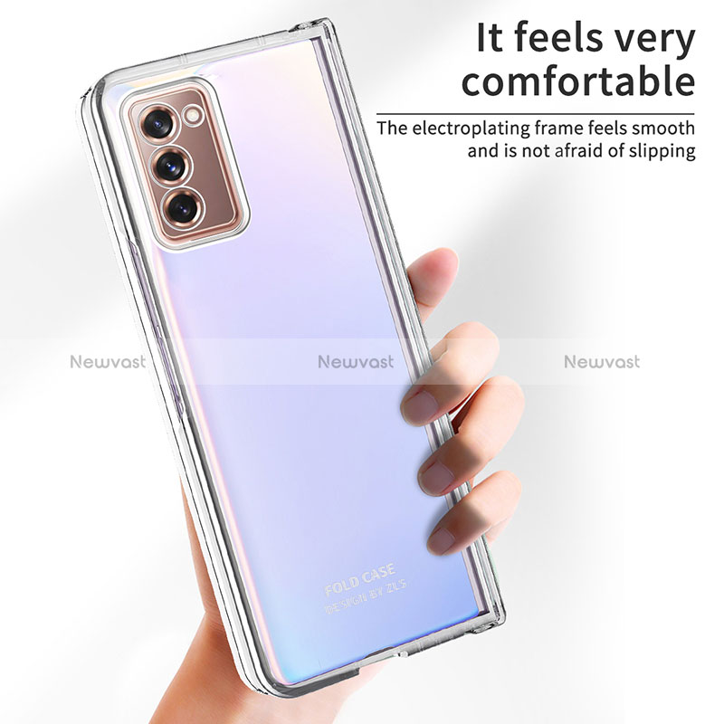 Transparent Crystal Hard Case Back Cover H02 for Samsung Galaxy Z Fold2 5G