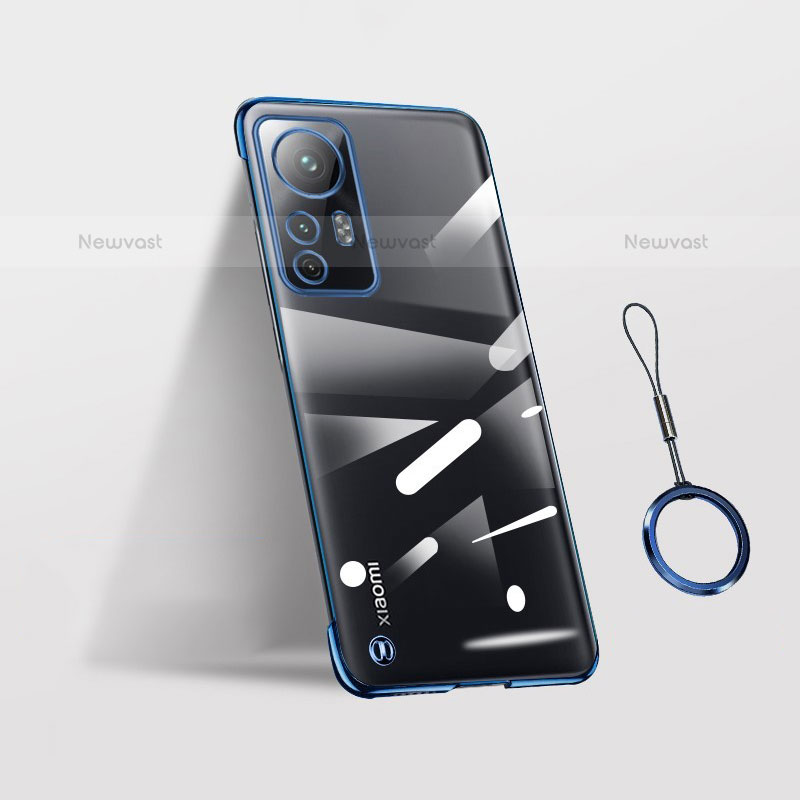Transparent Crystal Hard Case Back Cover H02 for Xiaomi Mi 12S 5G Blue