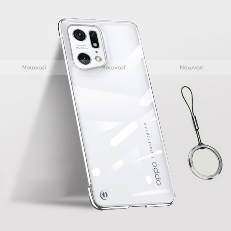 Transparent Crystal Hard Case Back Cover H03 for Oppo Find X5 Pro 5G