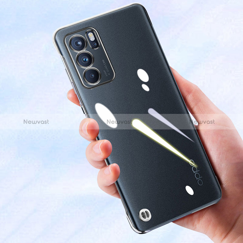 Transparent Crystal Hard Case Back Cover H03 for Oppo Reno6 5G