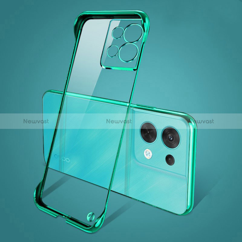 Transparent Crystal Hard Case Back Cover H03 for Oppo Reno8 5G Green