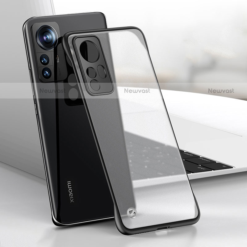 Transparent Crystal Hard Case Back Cover H03 for Xiaomi Mi 12 5G Black